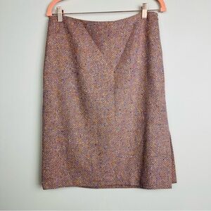 Linda Allard Ellen Tracy A-Line Skirt In Tweed Size 12
